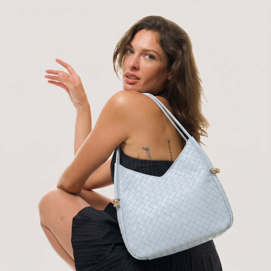 Lina Woven Shoulder Bag