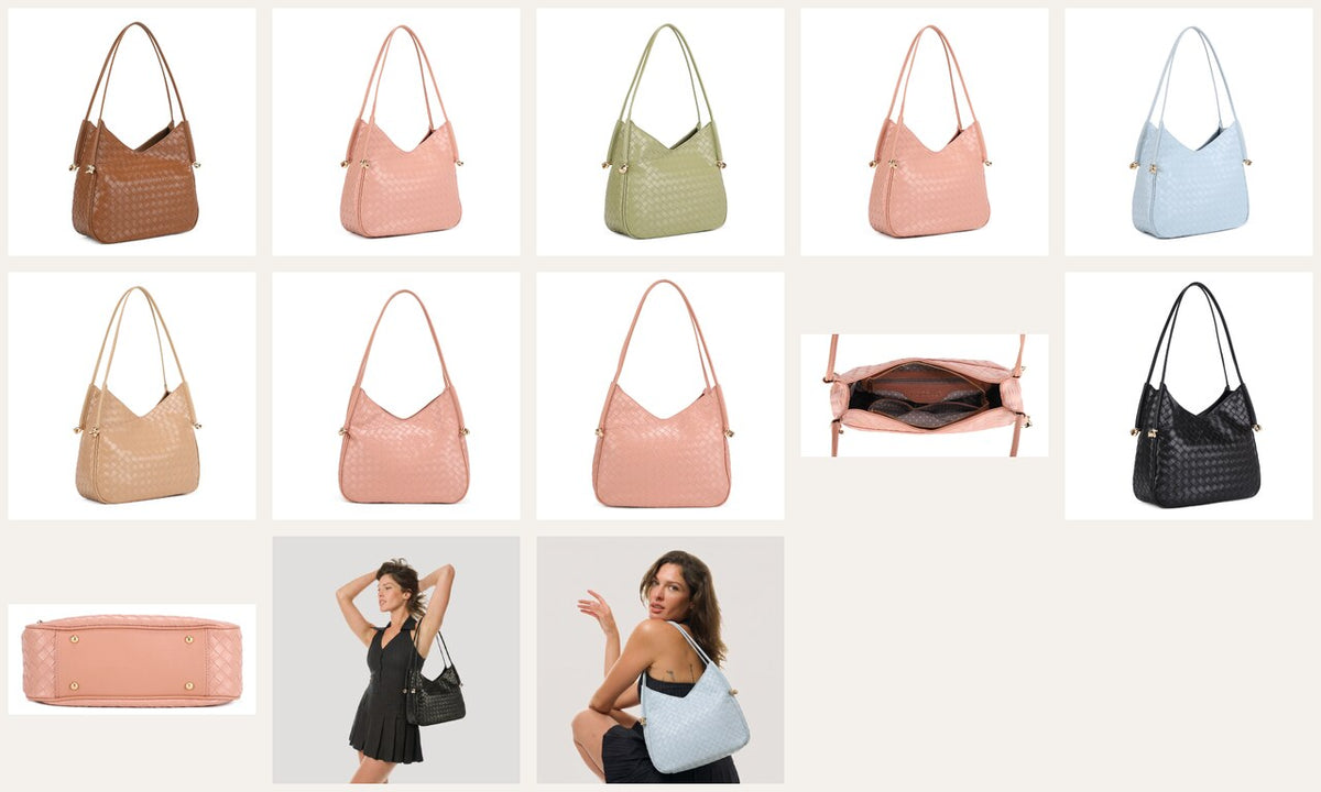 Lina Woven Shoulder Bag